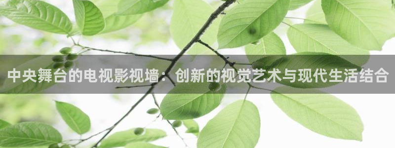 浮力备用影院：中央舞台的电视影视墙：创新的视觉艺术与现代生活结合